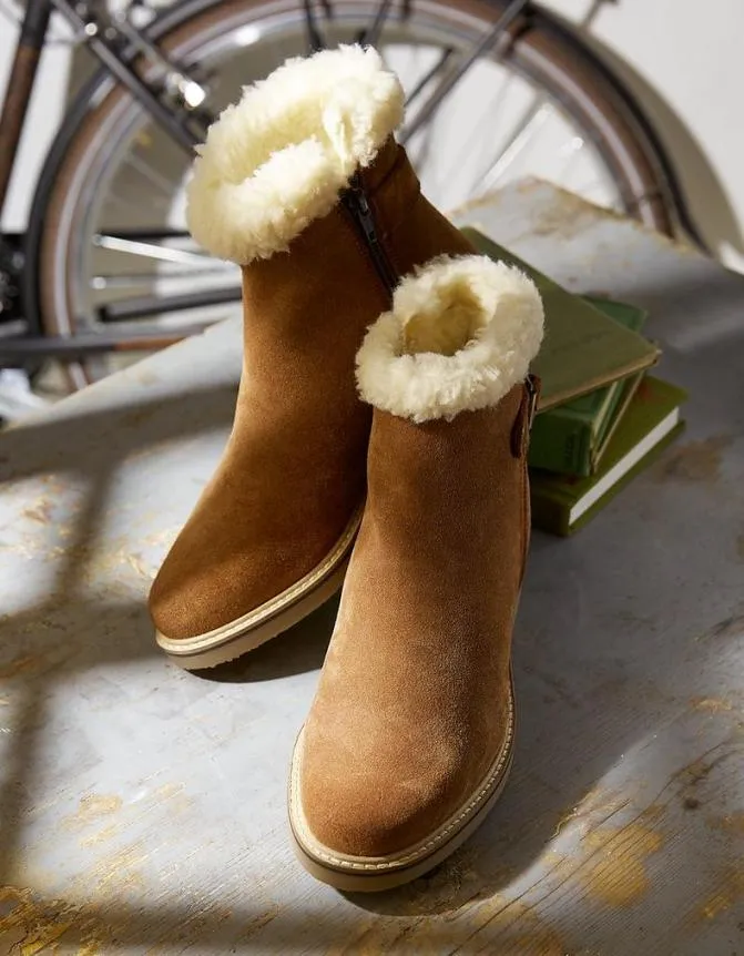 Fatface Boots Callie Suede Ankle Boot Tan 8211 Women
