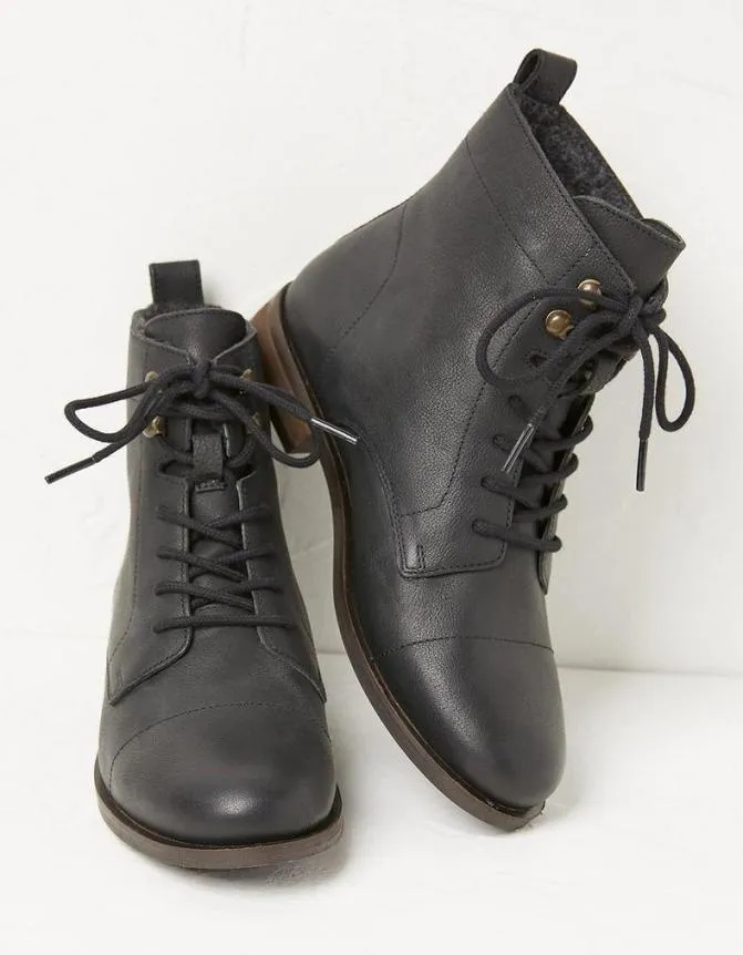 Fatface Boots Catrin Lace Up Ankle Boot Black 8211 Women