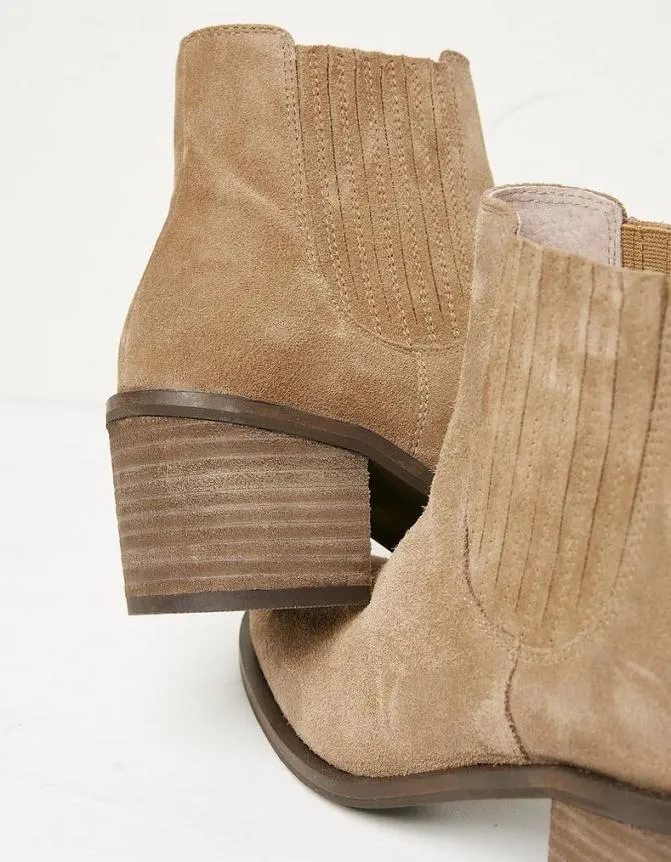 Fatface Boots Zara Block Heel Chelsea Boot Tan 8211 Women