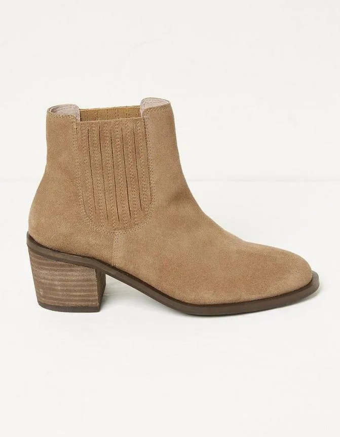 Fatface Boots Zara Block Heel Chelsea Boot Tan 8211 Women