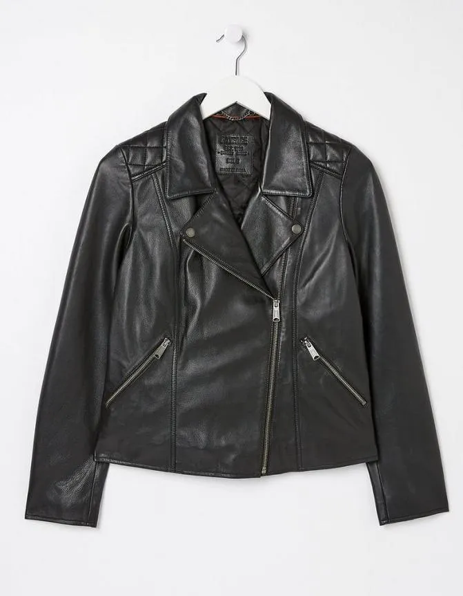 Fatface Coats and Jackets Bethany Biker Jacket Black 8211 Women