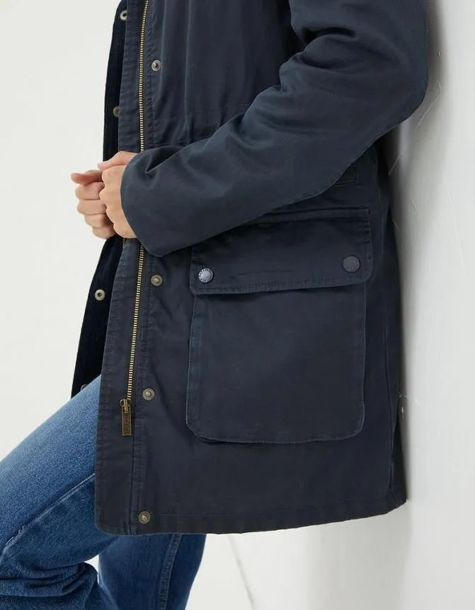 Fatface Coats and Jackets Cheshire Longline Coat Navy 8211 Women