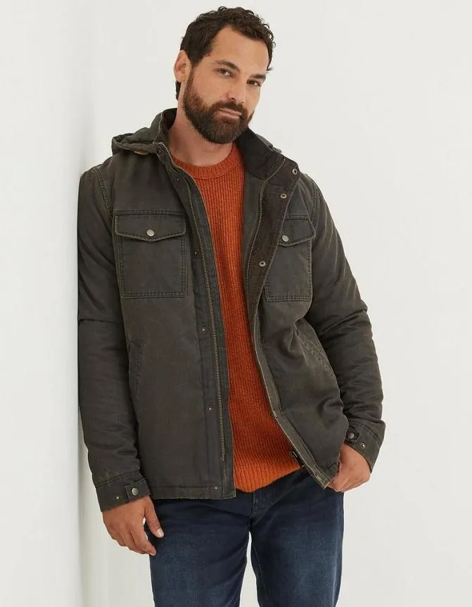 Fatface Coats and Jackets Hadley Hooded Jacket Brown 8211 Men