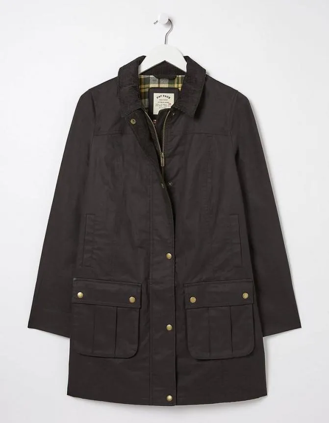 Fatface Coats and Jackets Hampshire Dry Wax Swing Coat Vintage Black 8211 Women Fatface Coats and Jackets Hampshire Dry Wax Swing Coat Vintage Black 8211 Women