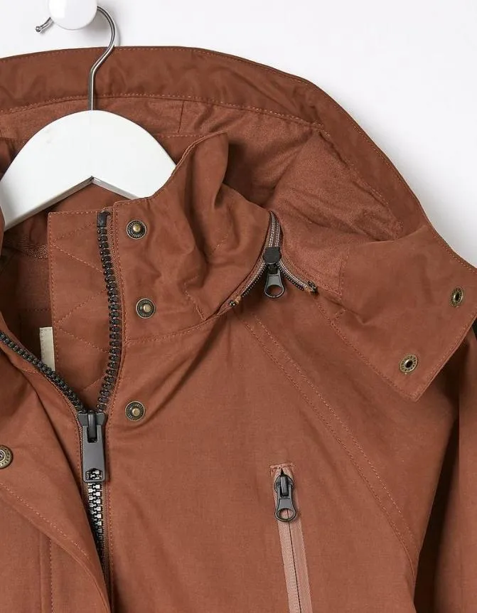 Fatface Coats and Jackets Juno Waterproof Long Coat Brown 8211 Women