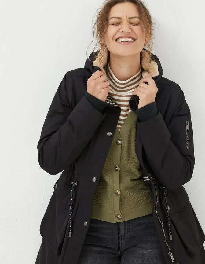 Fatface Coats and Jackets Maya Parka Coat Black 8211 Women