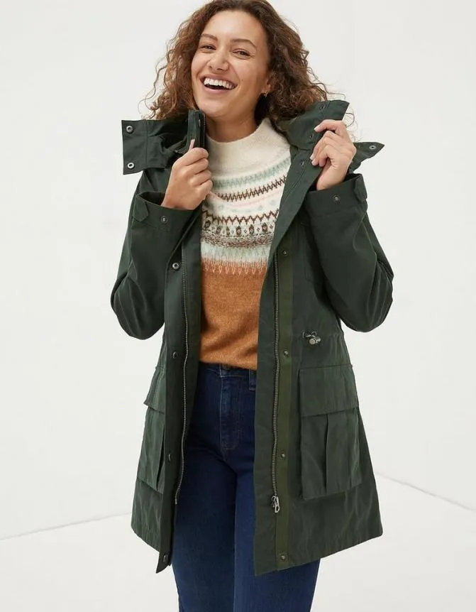 Fatface Coats and Jackets Tiegan Waterproof Coat Green 8211 Women