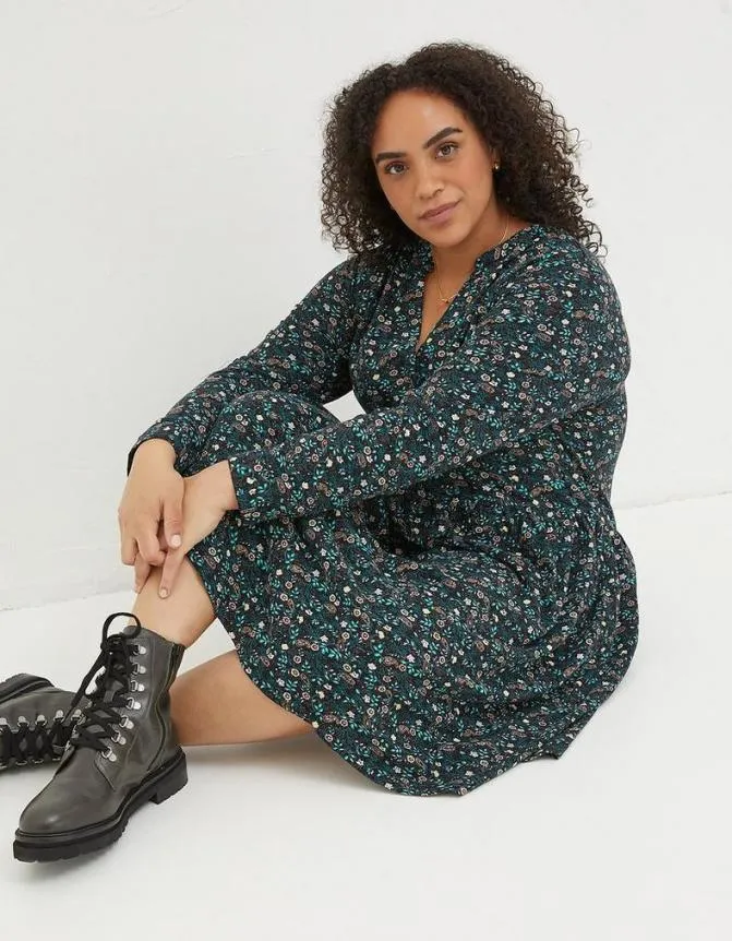 Fatface Dresses Elsie Evergreen Jersey Dress Black 8211 Women