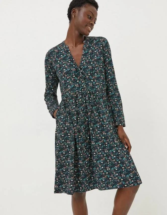 Fatface Dresses Elsie Evergreen Jersey Dress Black 8211 Women