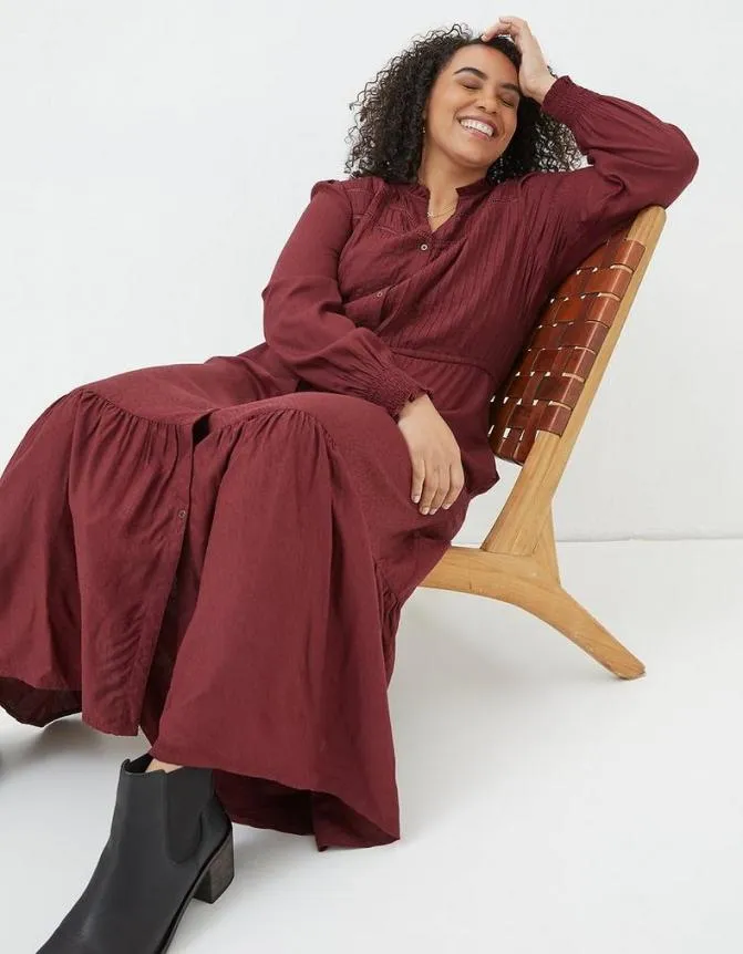 Fatface Dresses Jolene Maxi Dress Dark Red 8211 Women