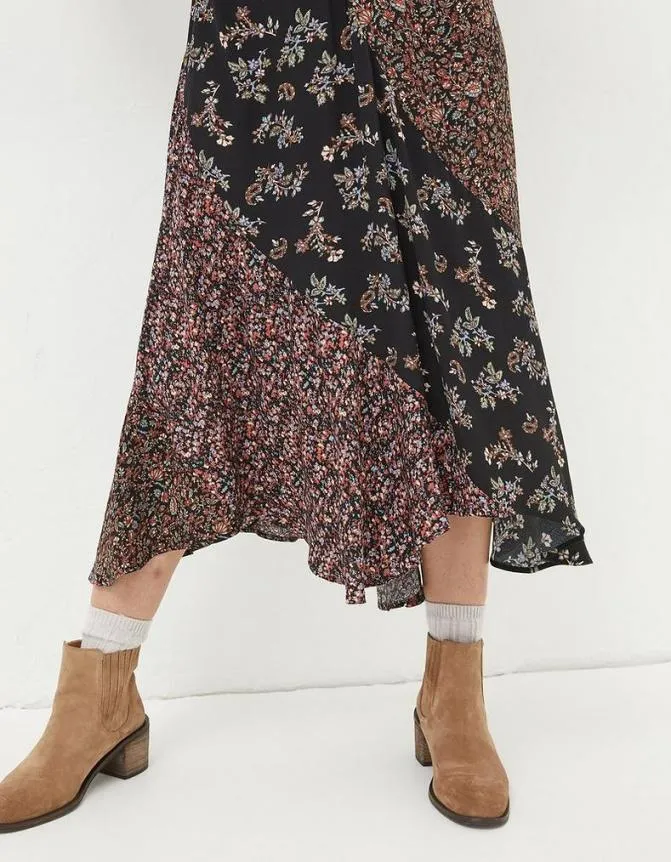 Fatface Dresses Nate Craft Floral Midi Dress Black 8211 Women