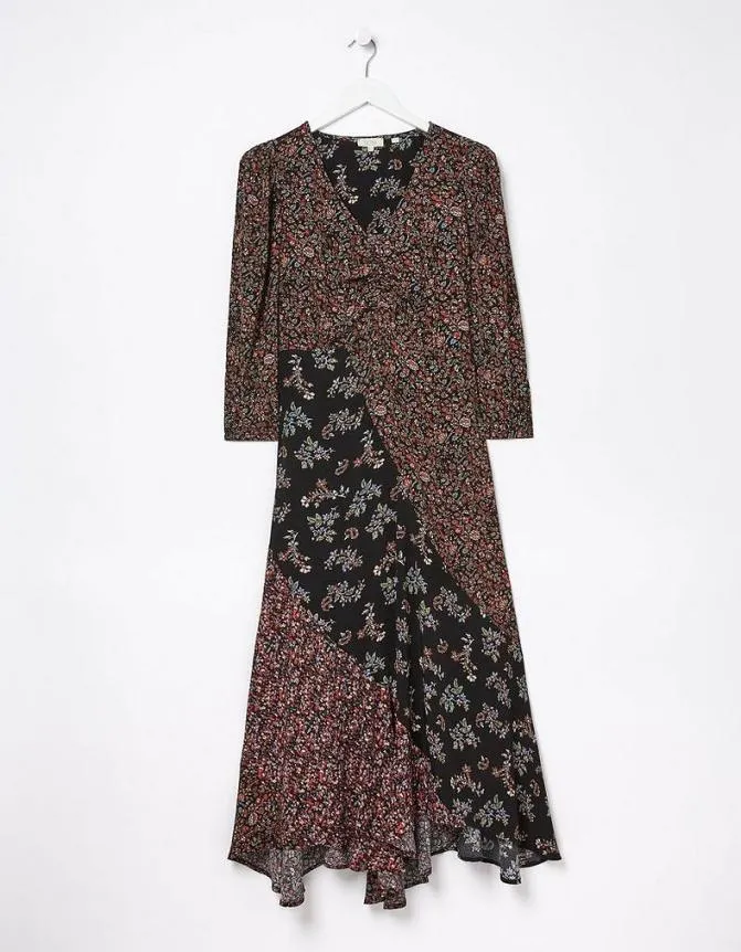 Fatface Dresses Nate Craft Floral Midi Dress Black 8211 Women