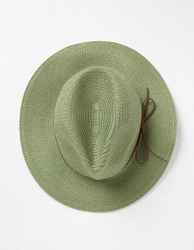 Fatface Hats Straw Fedora Hat Green 8211 Women