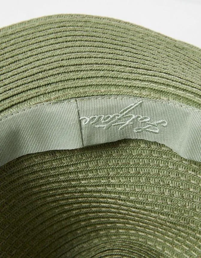 Fatface Hats Straw Fedora Hat Green 8211 Women