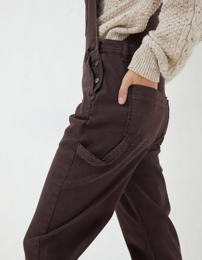 Fatface Jeans and Dungarees Banbury Canvas Dungaree Purple 8211 Women