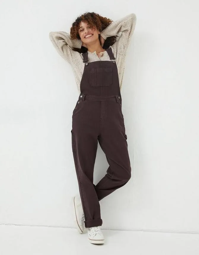 Fatface Jeans and Dungarees Banbury Canvas Dungaree Purple 8211 Women