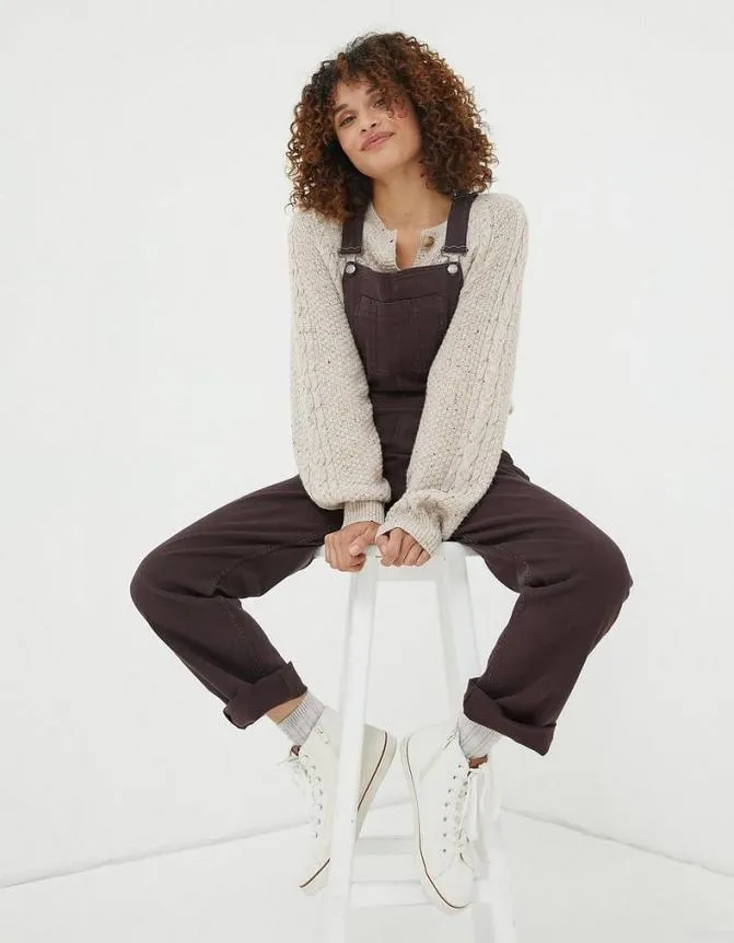 Fatface Jeans and Dungarees Banbury Canvas Dungaree Purple 8211 Women