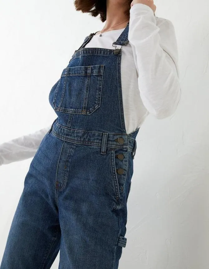 Fatface Jeans and Dungarees Banbury Straight Leg Denim Dungarees Mid Blue 8211 Women Fatface Jeans and Dungarees Banbury Straight Leg Denim Dungarees Mid Blue 8211 Women