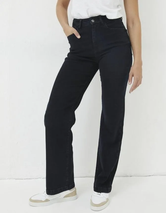 Fatface Jeans and Dungarees Elise Wide Leg Jeans Dark Blue 8211 Women