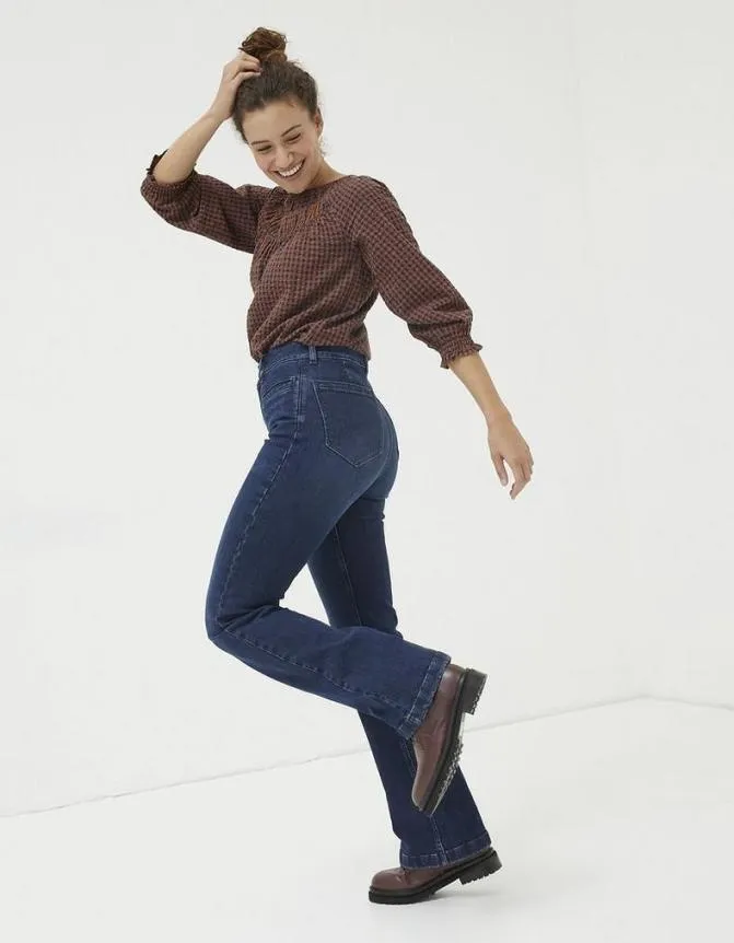 Fatface Jeans and Dungarees Fly Flare Jeans Dark Blue 8211 Women