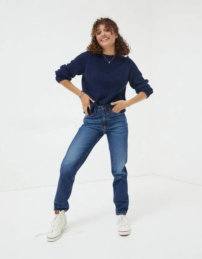 Fatface Jeans and Dungarees Mom Jeans Mid Wash 8211 Women