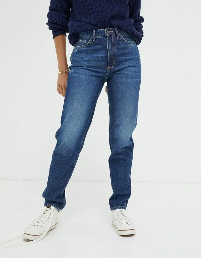 Fatface Jeans and Dungarees Mom Jeans Mid Wash 8211 Women