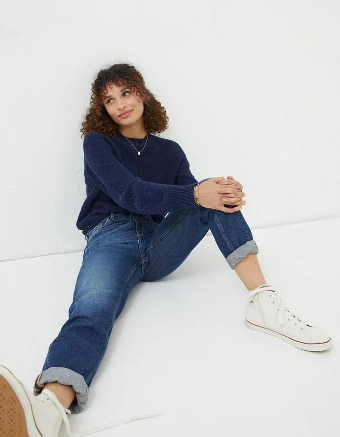 Fatface Jeans and Dungarees Mom Jeans Mid Wash 8211 Women