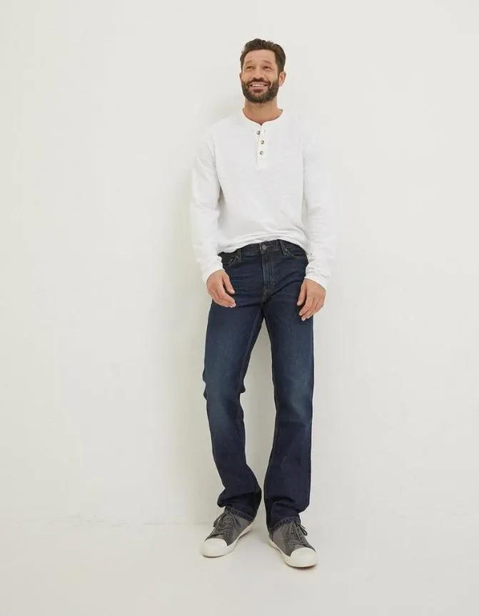 Fatface Jeans Straight Dark Vintage Wash Jeans Denim 8211 Men