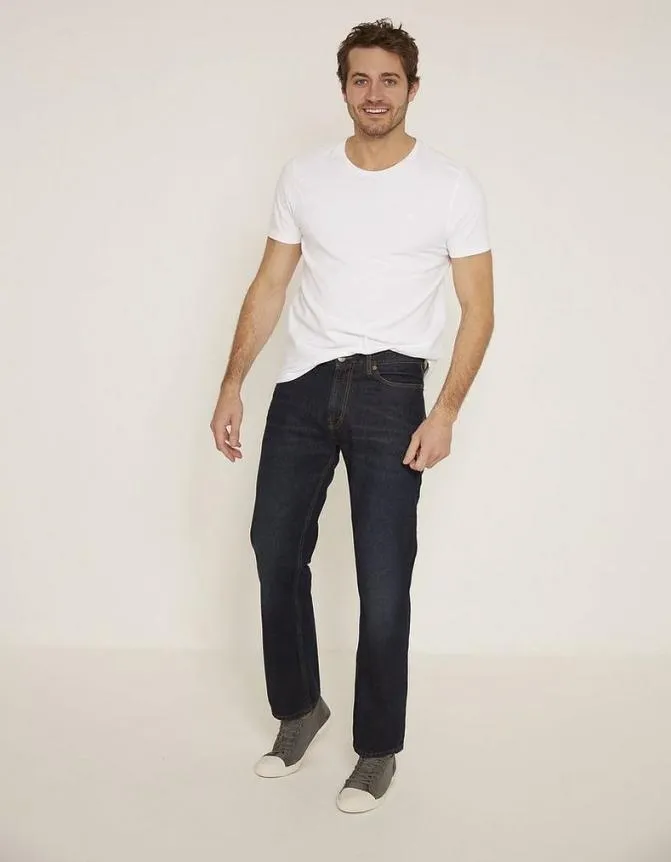 Fatface Jeans Straight Dark Vintage Wash Jeans Denim 8211 Men