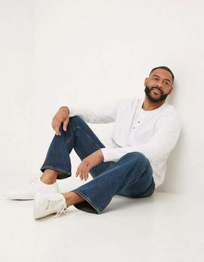 Fatface Jeans Straight Mid Wash Jeans Denim 8211 Men
