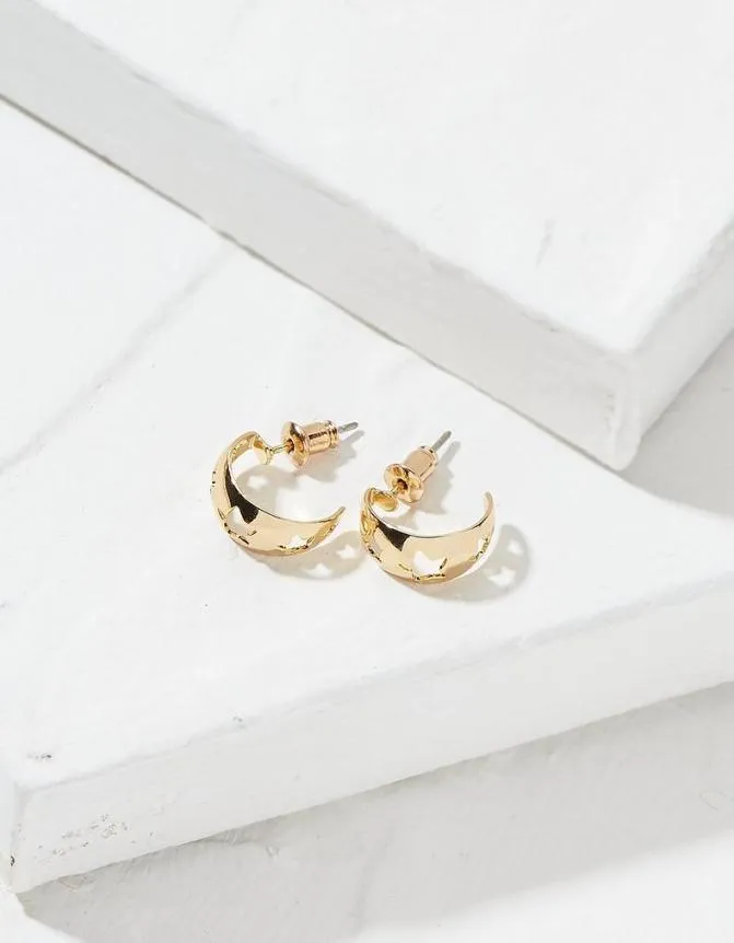 Fatface Jewellery Cut Out Star Hoop Earrings Gold 8211 Women