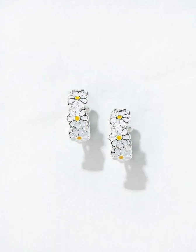 Fatface Jewellery Daisy Hoop Earrings White 8211 Women