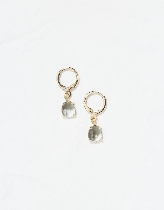 Fatface Jewellery Gem Drop Hoop Gold 8211 Women