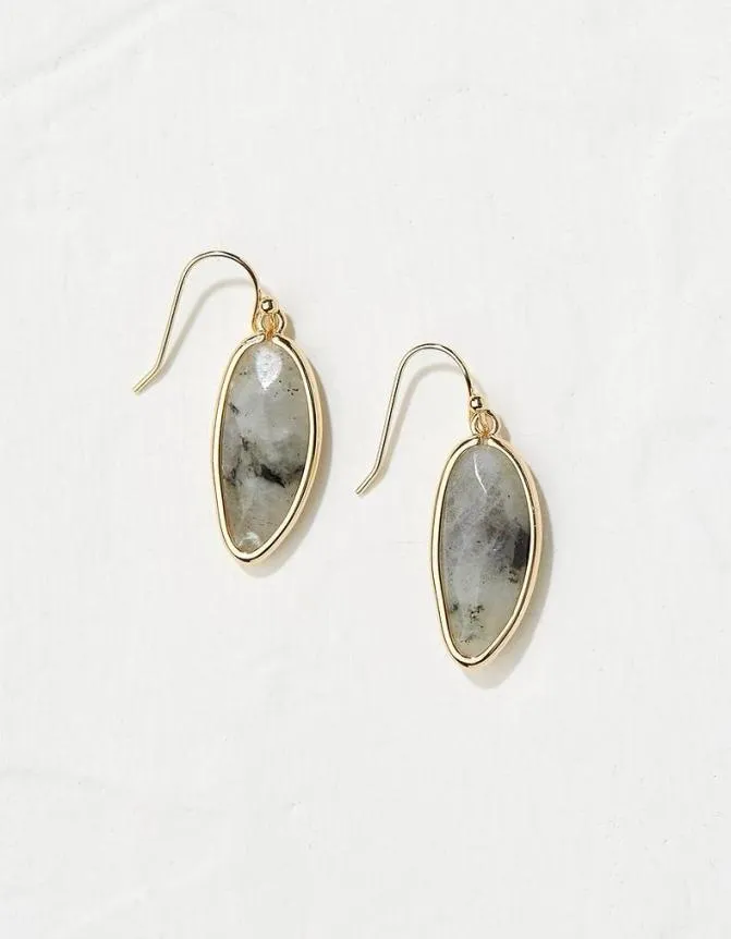 Fatface Jewellery Large Stone Earrings Grey 8211 Women