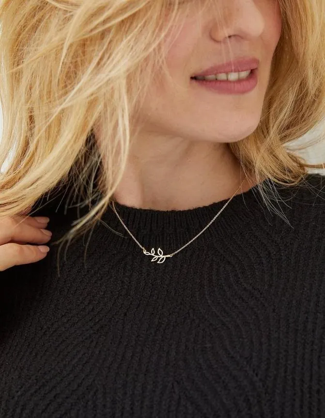 Fatface Jewellery Leaf Necklace Gold 8211 Women