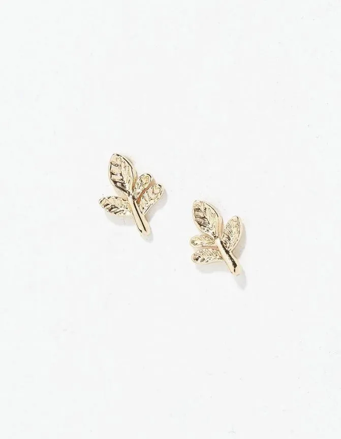 Fatface Jewellery Leaf Stud Earrings Gold 8211 Women