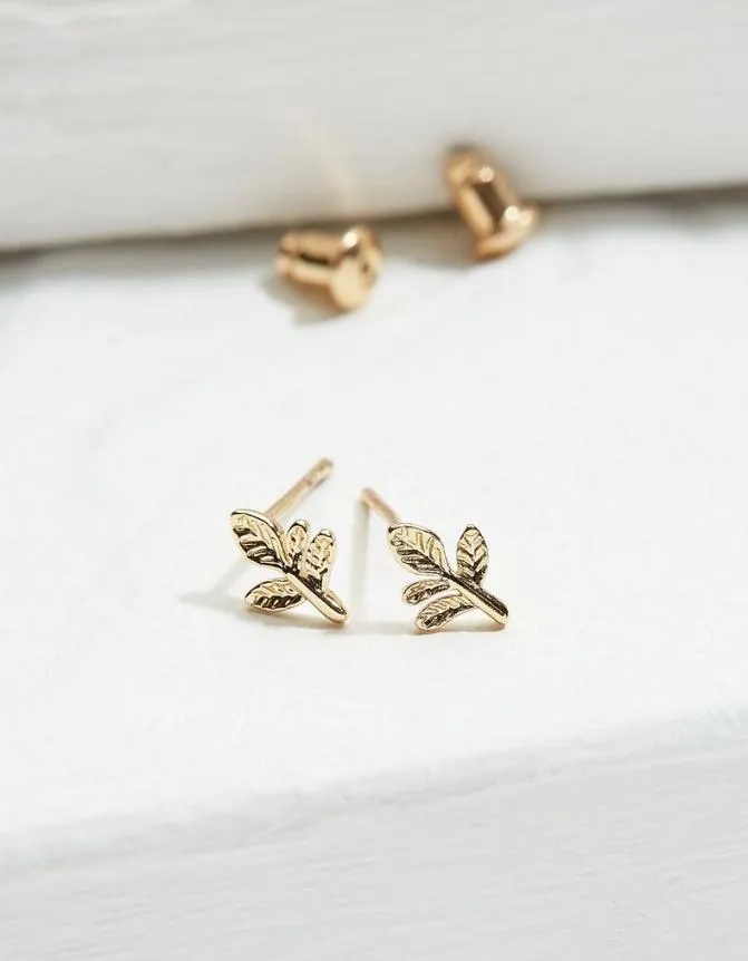 Fatface Jewellery Leaf Stud Earrings Gold 8211 Women
