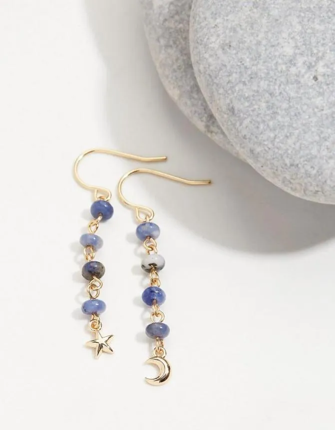 Fatface Jewellery Moon And Star Drop Earrings Gold 8211 Women