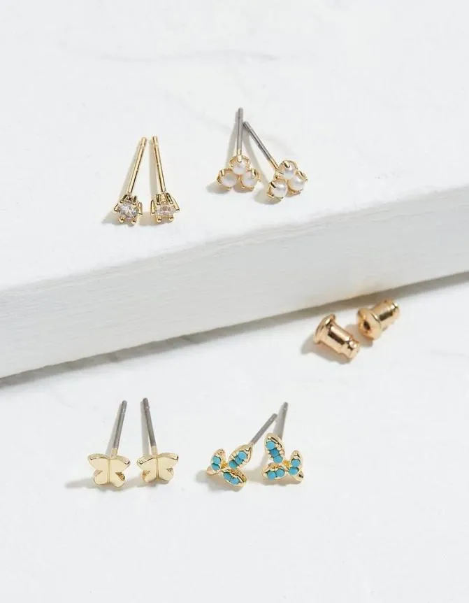 Fatface Jewellery Multi Pack Leaf Earrings Gold 8211 Women