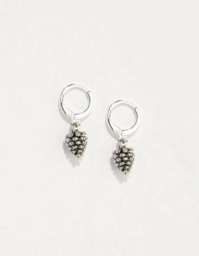 Fatface Jewellery Pine Cone Drop Earrings Silver 8211 Women