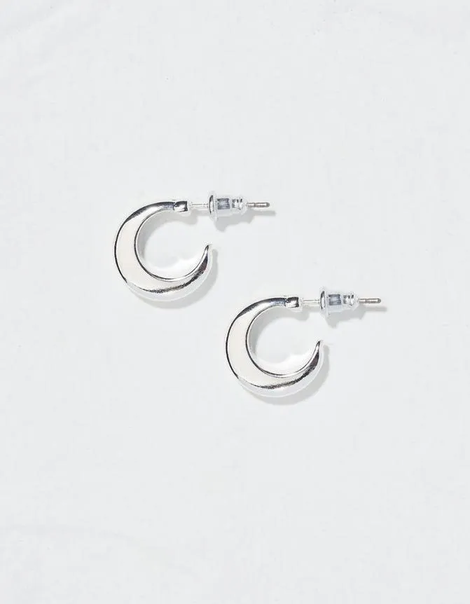 Fatface Jewellery Simple Huggy Hoops Silver 8211 Women