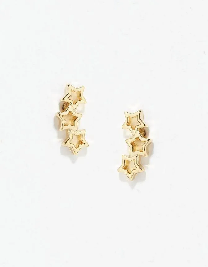 Fatface Jewellery Star Crawler Stud Earrings Gold 8211 Women