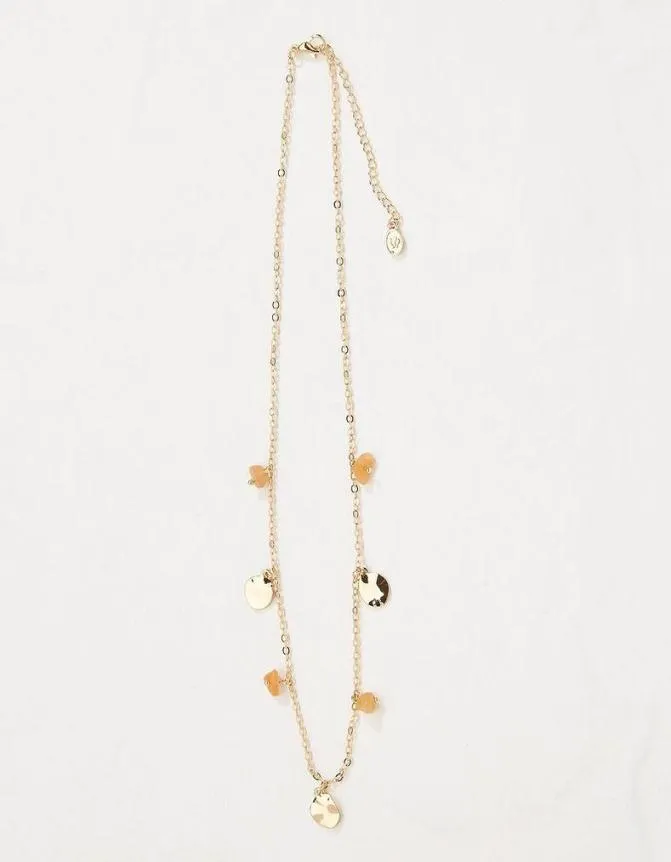 Fatface Jewellery Stone And Disc Necklace Gold 8211 Women