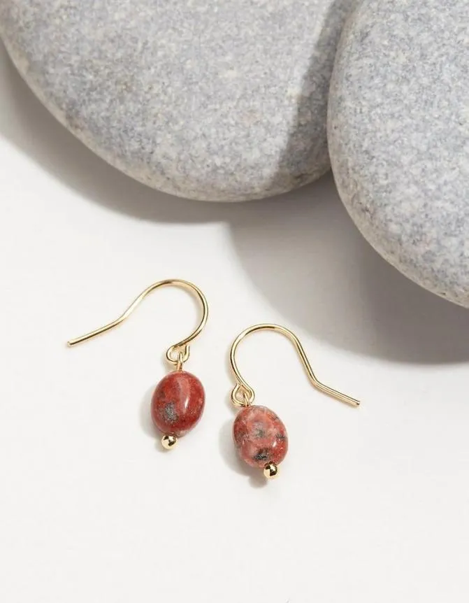 Fatface Jewellery Stone Drop Earrings Orange 8211 Women