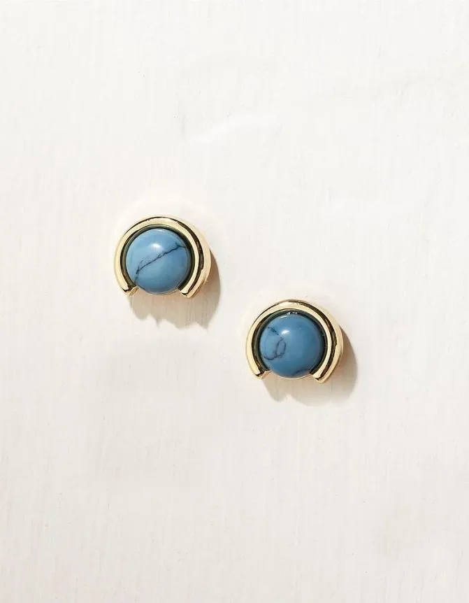 Fatface Jewellery Stone Stud Earrings Blue 8211 Women