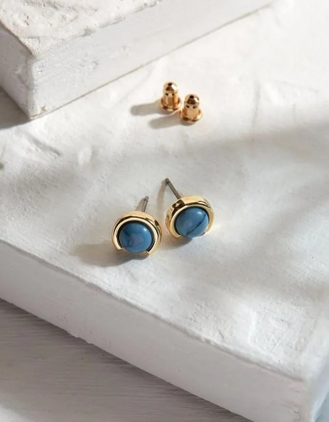 Fatface Jewellery Stone Stud Earrings Blue 8211 Women
