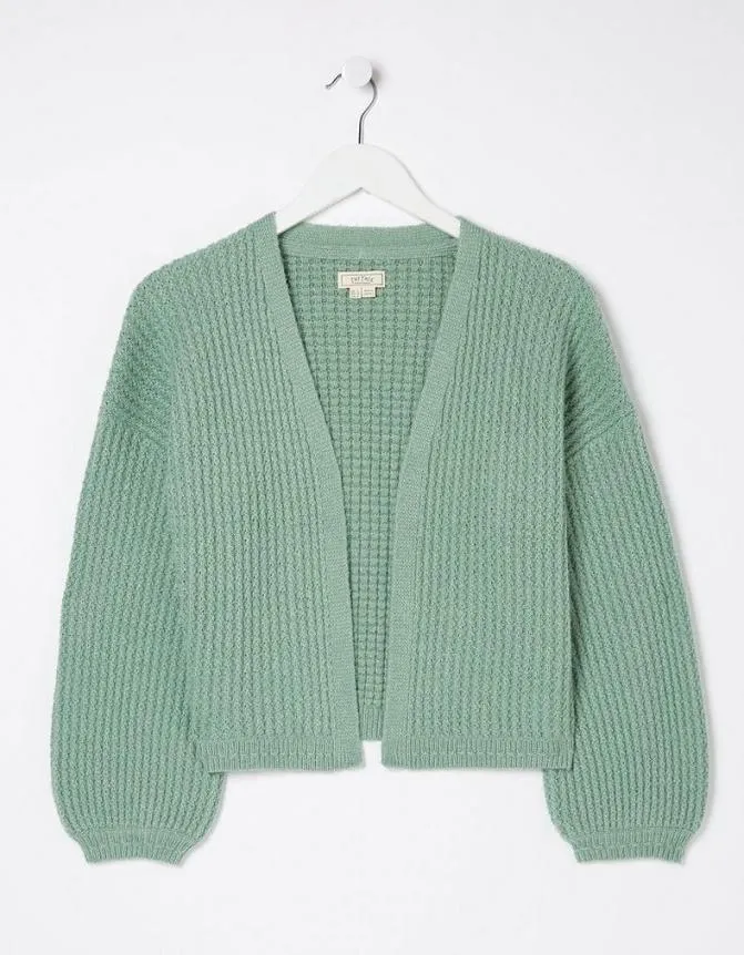 Fatface Knitwear Anna Short Cardigan Sage Green 8211 Women