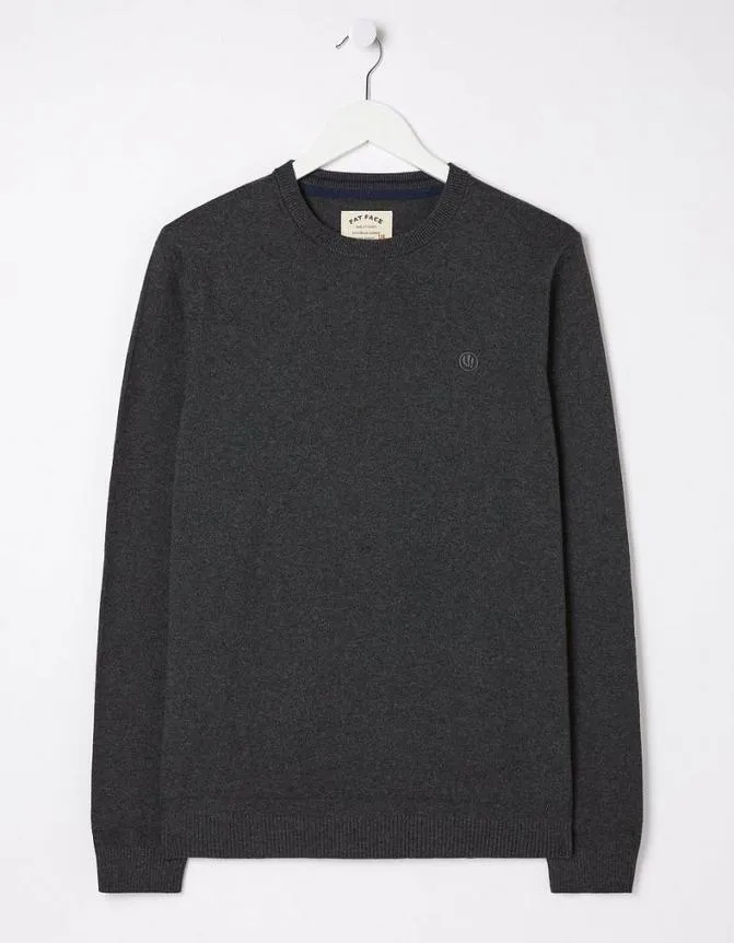 Fatface Knitwear Braunton Crew Jumper Charcoal 8211 Men