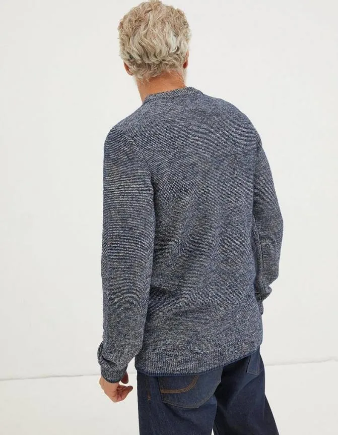 Fatface Knitwear Dawlish Demin Crew Jumper Navy 8211 Men