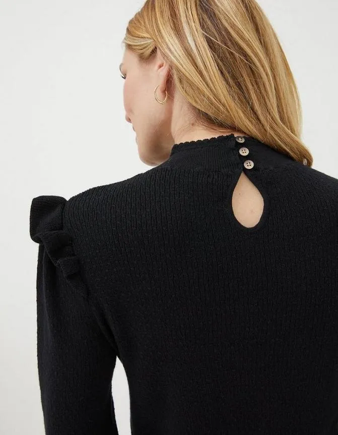 Fatface Knitwear Fiona Frill Jumper Black 8211 Women